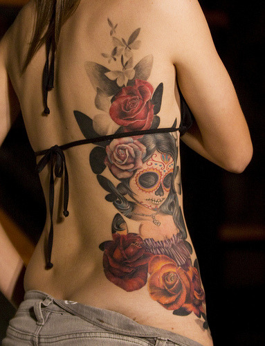 day of dead girl tattoo pictures. Day Of The Dead skull ladies