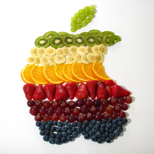 Retro Apple Logo fruit salad via flickrich For Tumblr By Peter Vidani