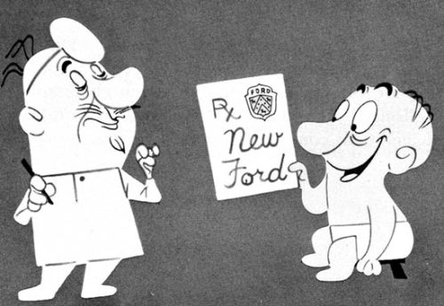 TV commercial for Ford (ca. 1954, Storyboard) designer: Bob Guidi & John Hubley