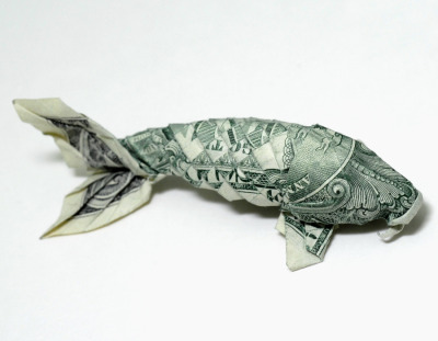 dollar bill origami instructions. He shares the instructions,