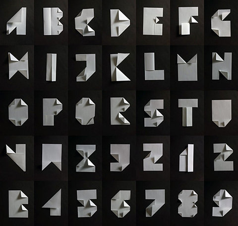 Folded paper font awesomeness (via agency26)