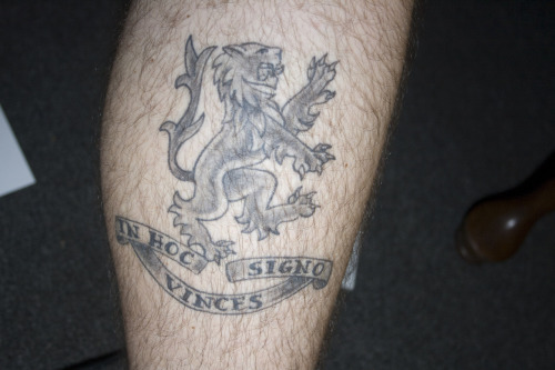 Lion Rampant-In Hoc Signo Vinces (in this [sign] you will conquer)