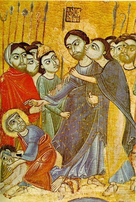 exclamationmark:
Kiss of Judas Iscariot, anonymous painting of the 12th century, Uffizi Gallery, Florence.