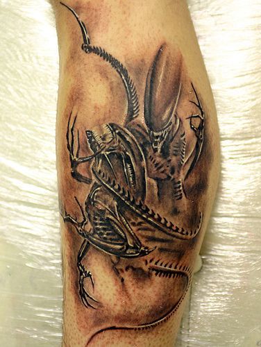 Alien xenomorph tattoo on tattoos-and-art.com