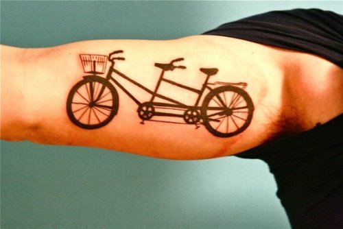 bicycle tattoo. My friend, Matt#39;s new tattoo.