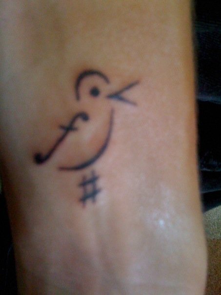ninjabird - Totally considering lovebird tattoos now. love bird tattoo