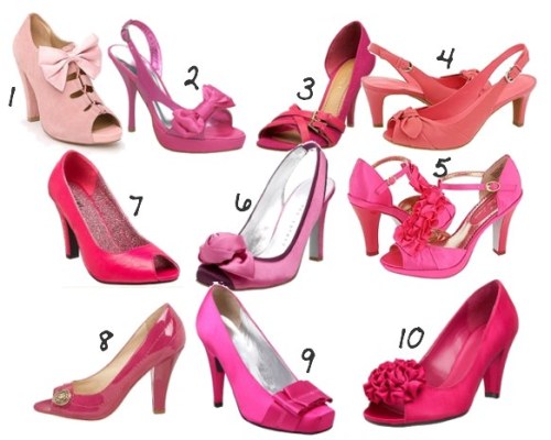 Julie needs some hot pink bridal shoes I found a bunch in a variety of