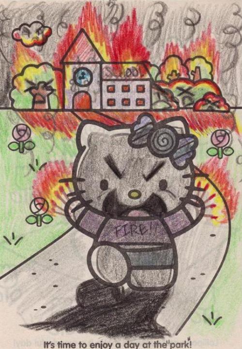 is hello kitty evil. Evil Kitty Colouring