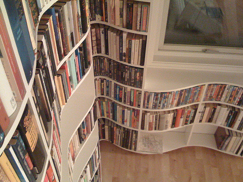 Dope bookshelves!
razz-:

(via bookshelves)