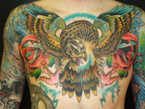 Tags chest piece tattoo traditional tattoo lucky strike