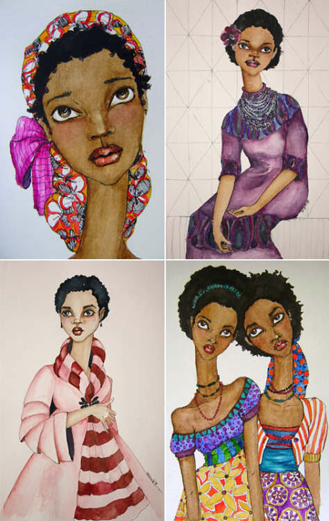 Pretty pretty pretty illustrations by Brianna McCarthy!
(via KinkyCurlyQueen &amp; Kiss My Black Ads)