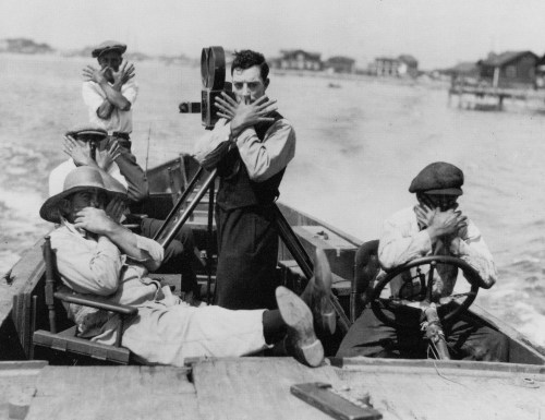 Buster Keaton and his crew filming The High Sign. 1921. (from Chained and Perfumed)