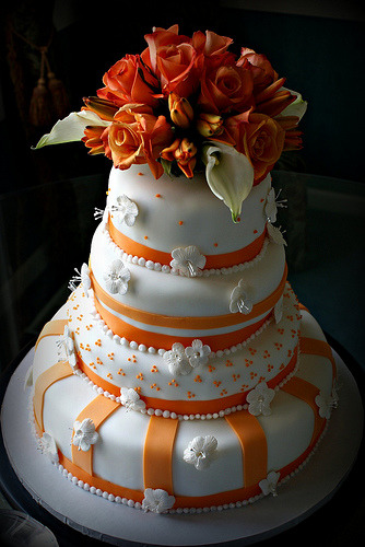 Orange Wedding Cake 7 February 2010
