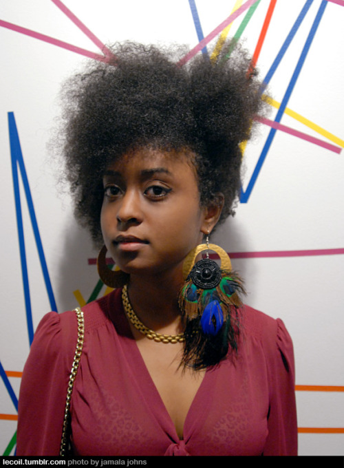 Nakeisha, artist and curator, at the Museum of Contemporary African Diasporan Art in Bed-Stuy