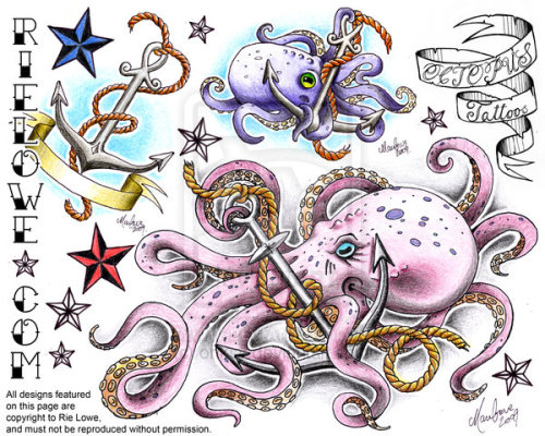 tattoo flash octopus. Octopus Tattoo Flash by