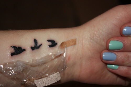 tattoo free spirit.  it in nappy rash cream ha. it represents my free spirit. i love it.
