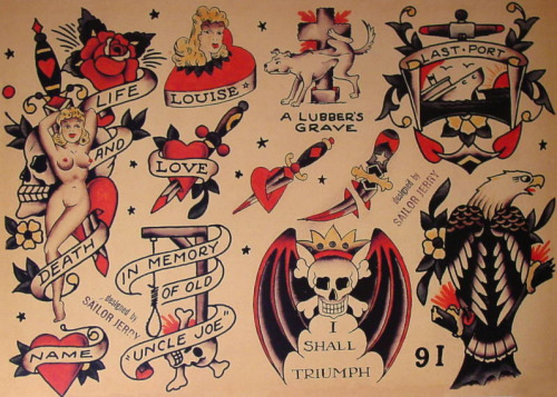 Tags sailor jerry norman collins traditional tattoo tattoo flash