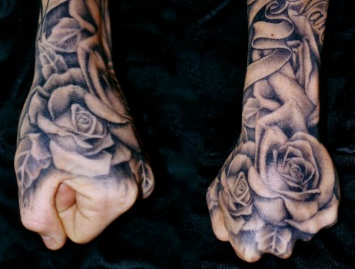 Tagged rose tattoohand tattoo