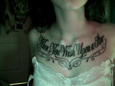  chest tattoo lettering