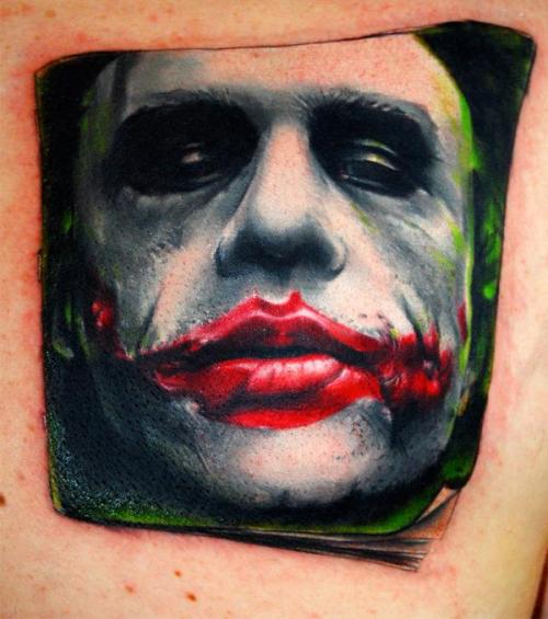 joker tattoo by Bez of Triplesix Studios