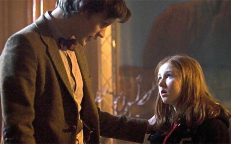 The Doctor and young Amy Pond