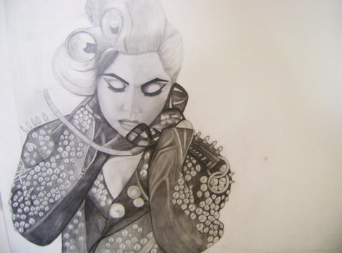 Lady Gaga Drawing Telephone. my drawing from telephone.