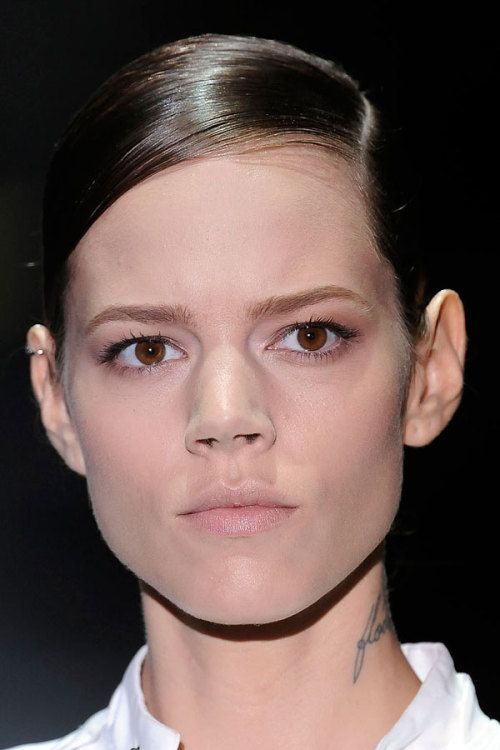 Freja Beha at Gucci Spring 2010. Her tattoo, her sculpted face, 