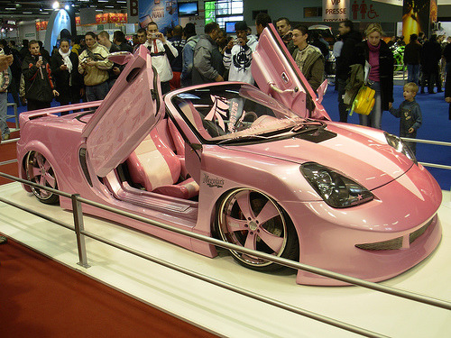 Tagged pink sports car 