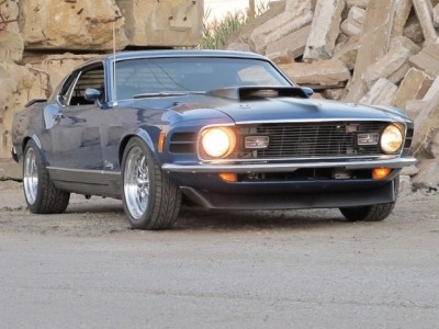 In This Photo is 1970 Ford Mustang Mach 1 RestoMod Listing on Car Gallery