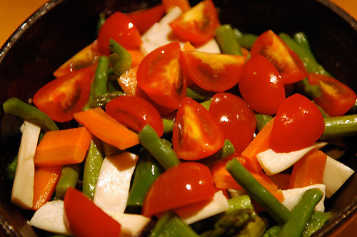 Steamed vegetable salad recipes