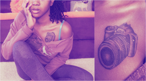 fuckyeahgirlswithtattoos: my camera tattoo. photography is my heart &amp; 