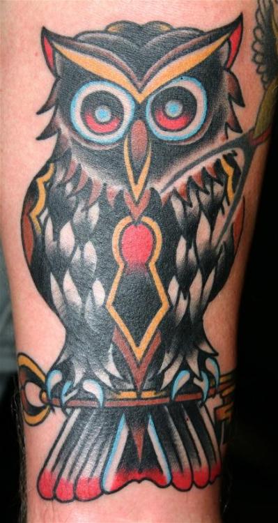 Tagged: lock · key · owl · tattoo · owl tattoo
