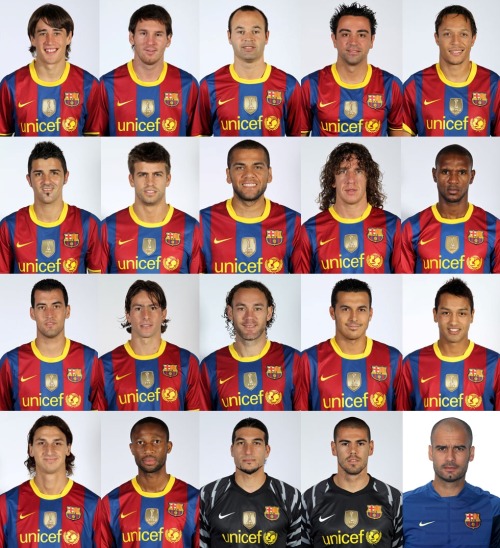 barcelona fc 2011 team photo. FC Barcelona Squad 2010 / 2011