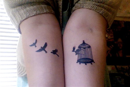 the birdcage represents my alcoholism and addiction and the birds flying out