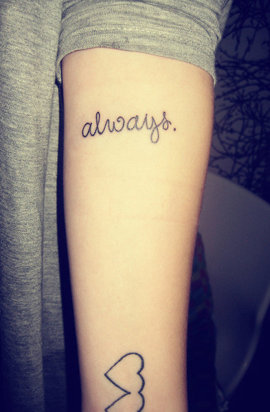 My lovely Snape-Quote tattoo on my underarm :) Just got it done yesterday