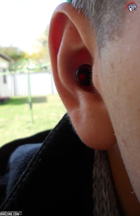 Posted October 3, 2010 at 2:14pm in large gauge Dermal punch ear piercing || 