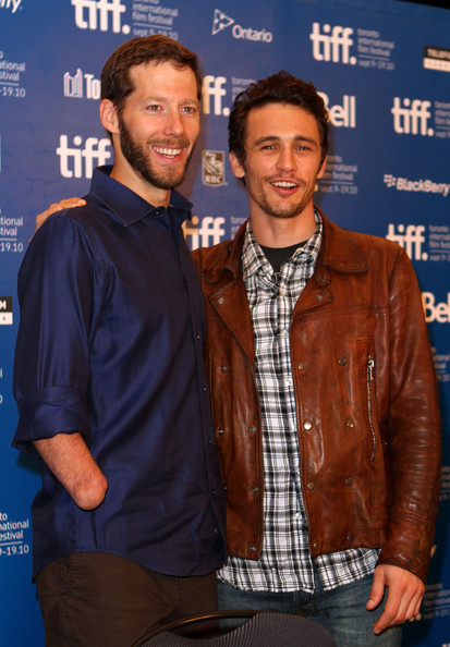 Aron Ralston and James Franco at TIFF Franco plays Ralston in the film 127 