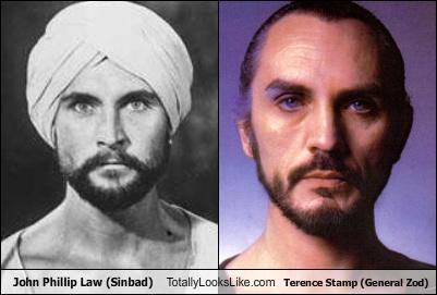 John Phillip Law (Sinbad) Totally Looks Like Terence Stamp (General Zod)