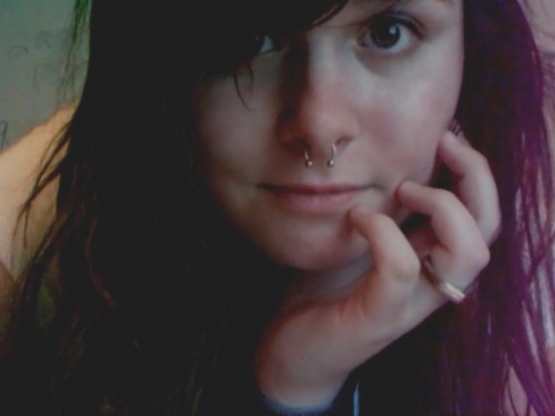 16g septum. Pierced last night :) Submitted by burnedalive. 16g septum.