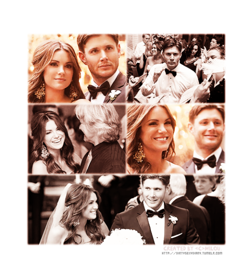 dirtysexydiary Danneel Harris Ackles and Jensen Ackles at their wedding 