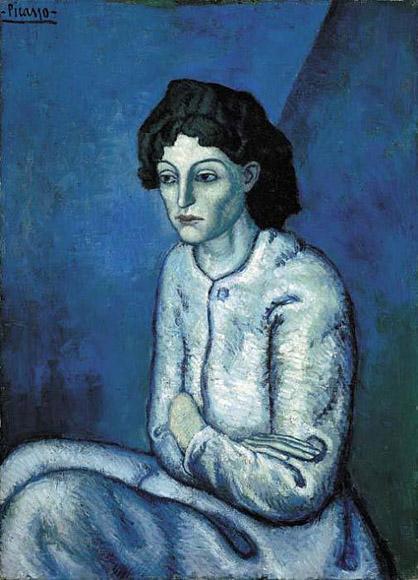 picasso blue period woman. Pablo Picasso Woman with arms