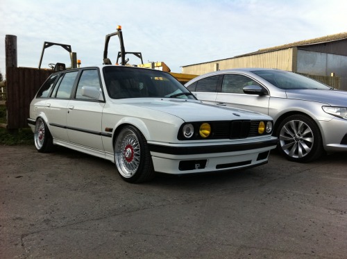 BMW E30 Touring 17 8221 Projex Remember Silver Polished Coilover 