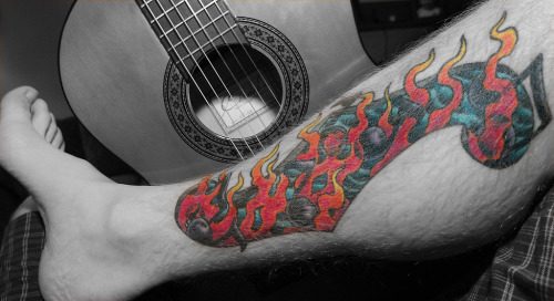 My flaming fhole tattoo by