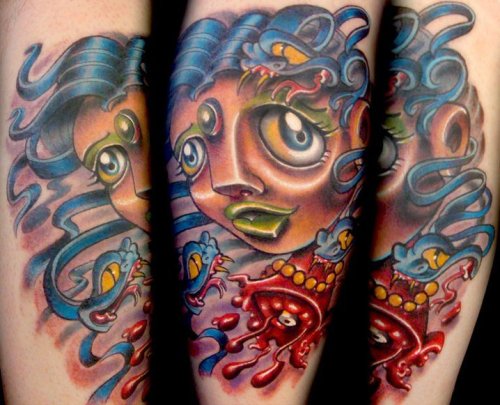 My Medusa tattoo by Josh Woods in Nashville TN