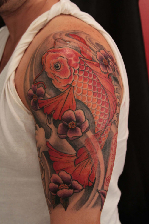 Koi Fish Tattoo by Gene Coffey on flickr click 