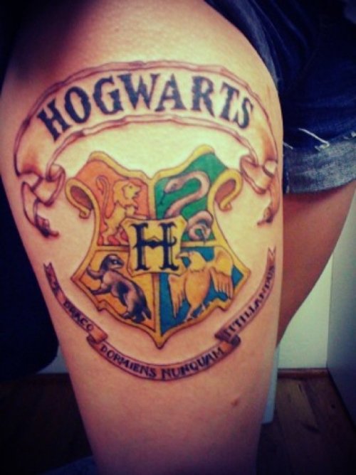 My Hogwarts crest tattoo. It&#8217;s pretty self explanatory and it rules