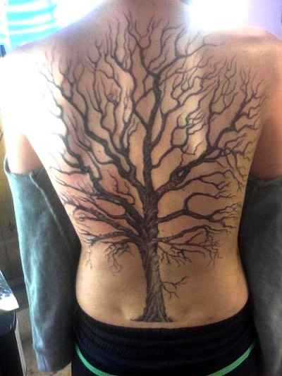 I got my back piece a little over a year ago Its a family tree