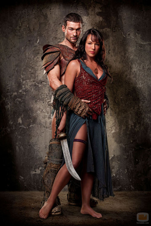 Andy Whitfield and Erin Cummings Spartacus and Sura Spartacus Blood 