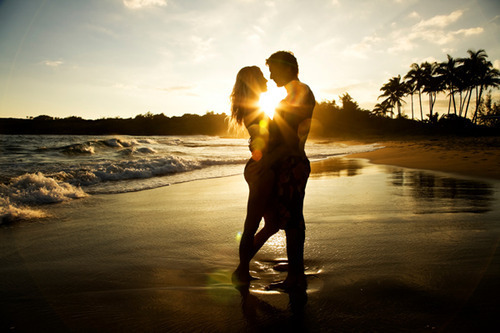 sunset love kiss. tagged as: love. beach.
