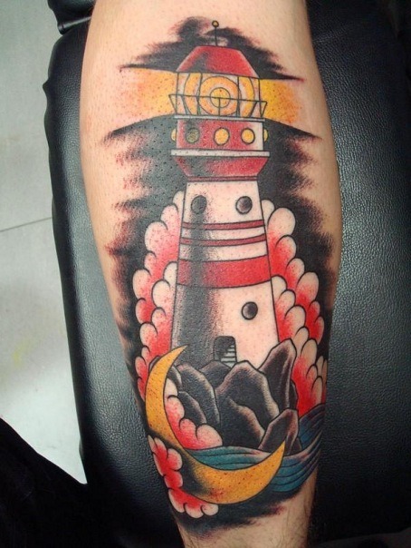 lighthouse tattoo. Tagged: tattoo lighthouse